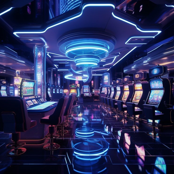 Kartu promo temu4d dengan tema neon